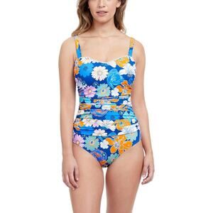 NWT PROFILE BY GOTTEX Rising Sun One-Piece Swimsuit. Size 8D